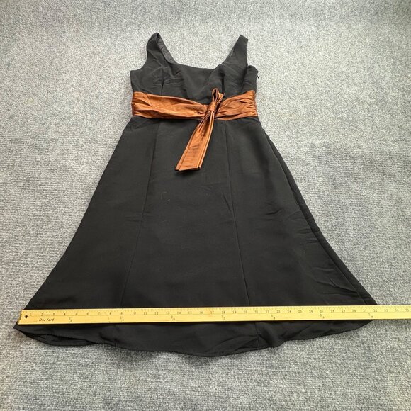 Jessica Howard Dress‎ 12 Black Copper Waist Tie New Years Eve Event Party Prom - Picture 10 of 14